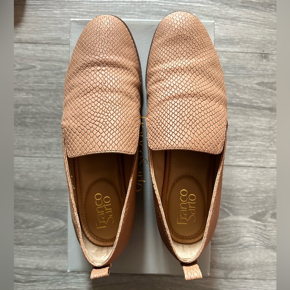 Franco Sarto Tan Leather Loafers